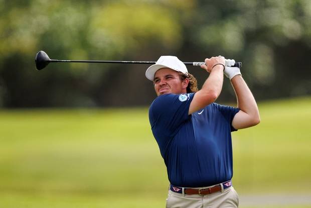 존 댈리 2세가 5일(현지시간) 푸에르토리코 리오그란데의 그랜드 리저브 골프클럽(파72)에서 열린 PGA 투어 푸에르토리코 오픈 1라운드 6번 홀에서 두 번째 샷을 날리고 있다. AFP연합뉴스