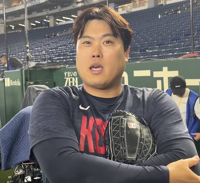 야구대표팀 투수 류현진 [촬영 이대호]