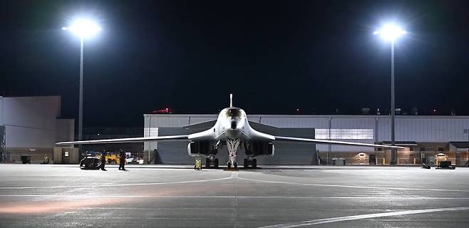 미 중부사령부 공개 B-1 폭격기 영상. 사진=미 중부사령부 X