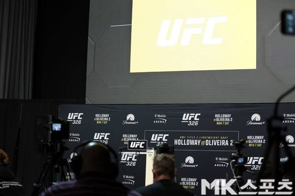 7일(한국시간) 진행된 UFC 326 계체 현장. 이정영은 모습을 드러내지 않았다. 사진(美 라스베가스)= 김재호 특파원