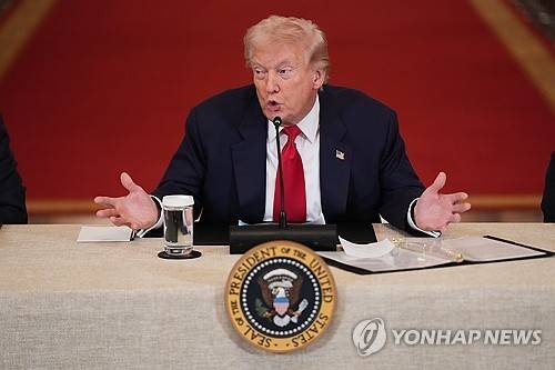 발언하는 트럼프 대통령 [AP=연합뉴스 제공]