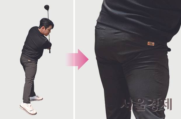 엉덩이를 꽉 조여주면 보다 큰 힘을 발휘할 수 있다.