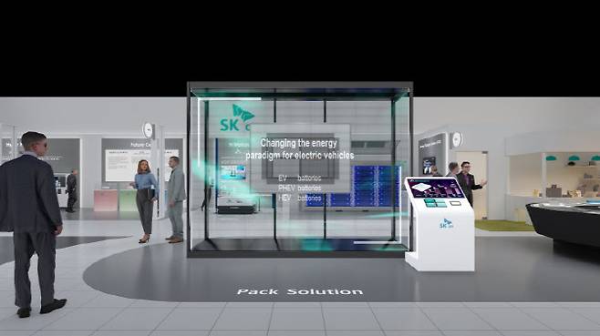 SK온 인터배터리 2026 전시관 내 CTP 통합 패키지 설루션 (사진=SK온)