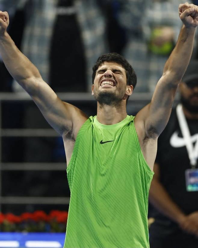 2026 시즌 들어 더욱 놀라운 경기력을 보여주고 있는 카를로스 알카라스. 사진 알카라스 인스타그램