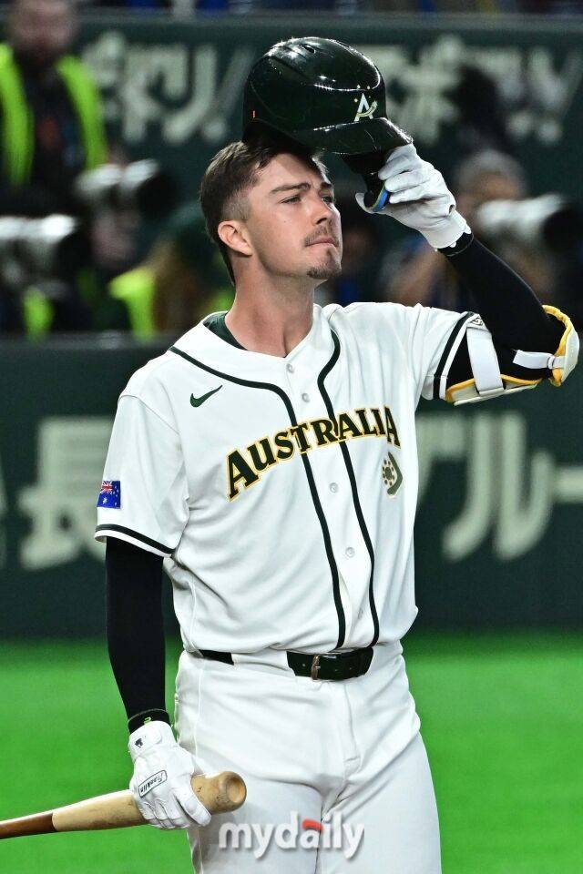 5일 일본 도쿄돔에서 열린 2026 월드 베이스볼 클래식(WBC) 조별리그 대만-호주 경기. KIA 소속의 호주 제리드 데일이 타석에 들어섰다./도쿄(일본)=한혁승 기자 hanfoto@mydaily.co.kr