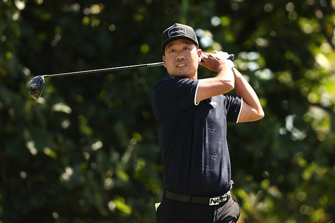 케빈 나가 지난 5일 뉴질랜드 오클랜드에서 열린 호주 투어 일본·호주 챔피언십 1라운드 도중 드라이버샷을 하고 있다. 게티이미지코리아