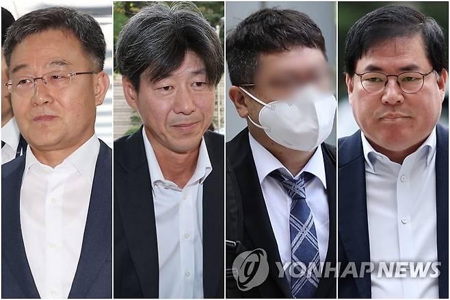 김만배·남욱·정영학·유동규 화천대유자산관리 대주주 김만배(왼쪽부터), 남욱 변호사, 정영학 회계사, 유동규 전 성남도시개발공사 개발본부장 [연합뉴스 자료사진]