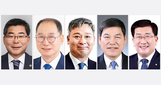 [6·3지방선거 현장을 가다-전남 담양군수]사진은 왼쪽부터 박종원, 이규현, 이재종, 정철원, 최화삼. (가나다 順)