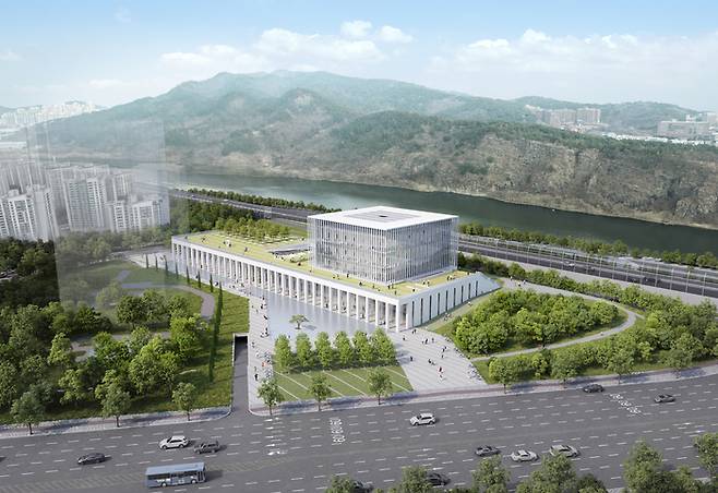 대구 달성군 다사읍에 들어설 다사 복합커뮤니티센터 조감도. 세계적 건축가 이은영이 참여한 설계 공모 당선작으로, 도서관과 청소년센터, 돌봄시설 등이 들어서는 복합 문화·복지 시설로 조성될 예정이다.<영남일보 DB>