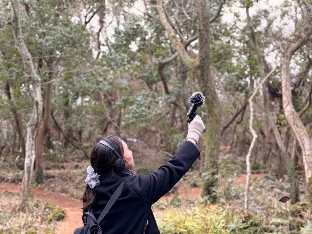 사운드워킹 체험 중인 참가자/사진=김다이 기자 @neverdie