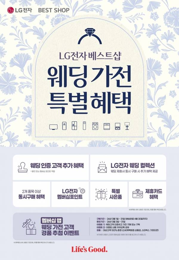 LG전자 베스트샵 웨딩 고객 이벤트 포스터.&nbsp;ⓒLG전자