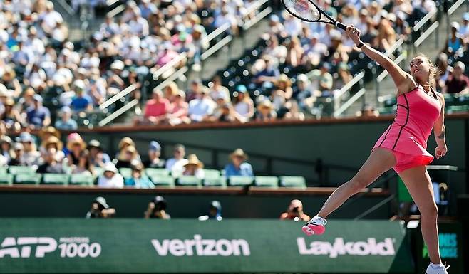 인디언 웰스 16강전에 오른 아리나 사발렌카. 대회 SNS