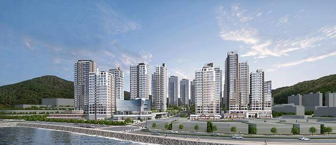 여수 소제 중흥S-클래스 우미린 투시도. [중흥토건 제공]