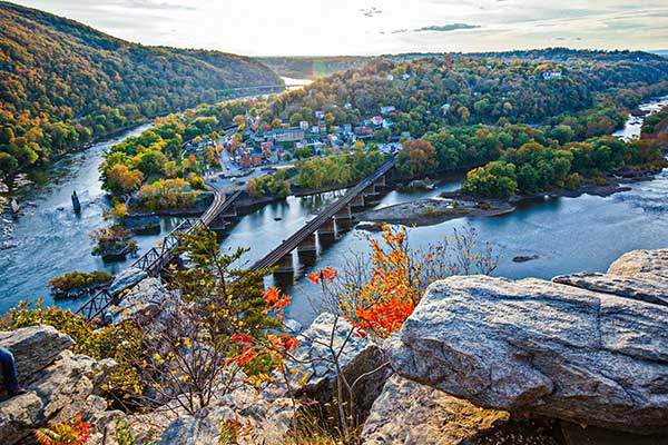메릴랜드 하이츠를 완등하면 상으로 주어지는 하퍼스 페리 풍경. 사진 게티이미지.