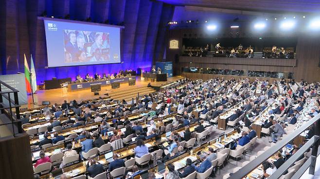 제47차 위원회 회의 현장./사진=유네스코 세계유산센터 제공