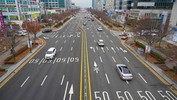 지난 2025년 12월 22일 도로 개방이 완료된 상무지구 일대. 광주시 제공