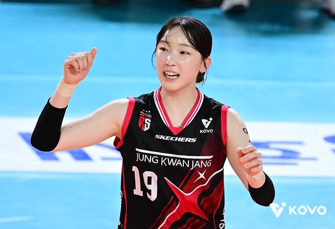 정관장 3년 차 세터 최서현. 제공 | 한국배구연맹