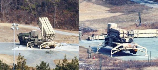 10일 미국 국방부가 한국에 배치된 사드(THAAD·고고도 미사일 방어체계) 중 일부를 중동 지역으로 이동시키고 있다는 보도가 나오는 가운데, 지난 5일 경북 성주군의 미군 사드 기지에서 발사대 해체 작업이 진행되는 모습(오른쪽 사진)과 준비 태세를 갖춘 다른 발사대의 모습(왼쪽). 연합뉴스