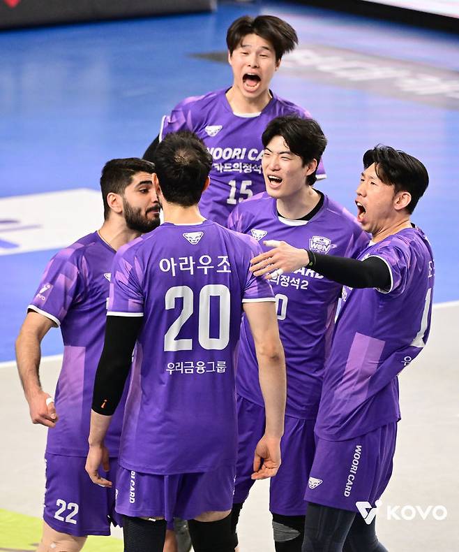 [서울=뉴시스] 남자 프로배구 우리카드. (사진=KOVO 제공). 2026.03.10. *재판매 및 DB 금지