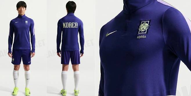 2026 북중미 월드컵에서 한국 축구대표팀이 착용할 것으로 예상되는 새 트레이닝킷. /사진=푸티 헤드라인스 갈무리