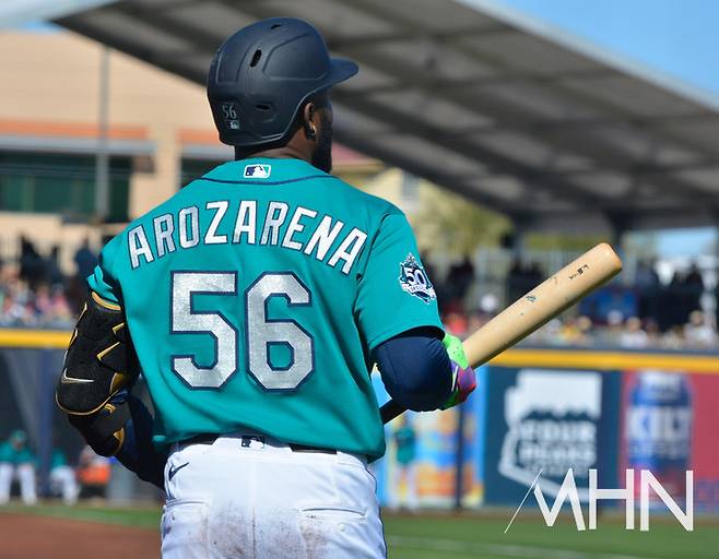 (시애틀 외야수 랜디 아로자레나. 그는 멕시코 대표팀으로 WBC에 출전하고 있다)
