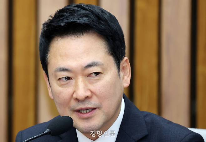 장동혁 국민의힘 대표가 11일 국회에서 열린 지역발전 영입 인재 환영식에서 발언하고 있다. 박민규 선임기자