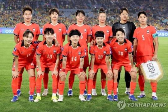 8일 호주와의 조별리그 3차전에 나선 한국 여자 축구대표팀 / 사진=연합뉴스