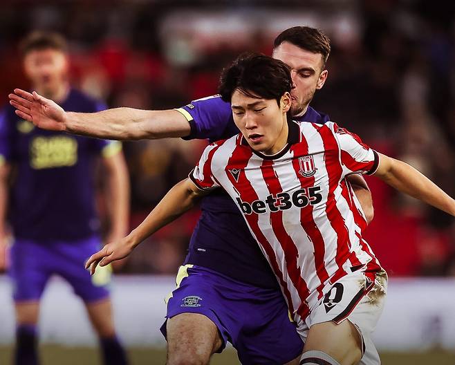 스토크 배준호가 11일(한국시간) 베트365 스타디움서 열린 입스위치와 홈경기서 시즌 3호 골을 터트렸다. 사진출처｜스토크 시티 페이스북