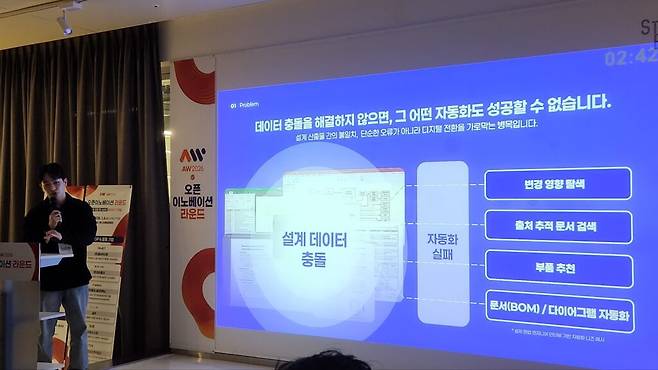 김 대표는 “최근 제조업 전반에서 인공지능(AI) 도입이 빠르게 확산되고 있지만, 그 이전 단계의 설계 데이터 정합성이 확보되지 않으면 고도화된 자동화도 제대로 작동하기 어렵다”고 강조했다.  (사진=테크42)