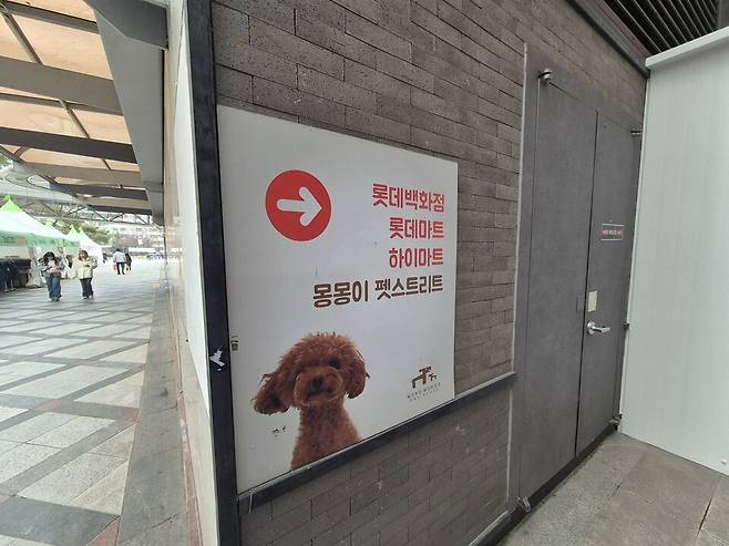 해당 공간은 백화점과 롯데마트, 하이마트를 전부 연결하고 있다. 사진 : 약사공론