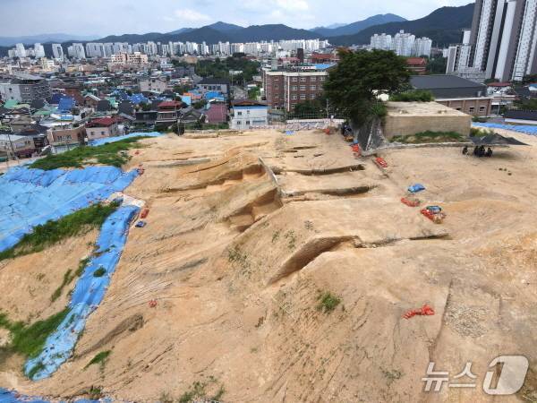 후백제 도성이 나온 전주 종광대 모습./뉴스1