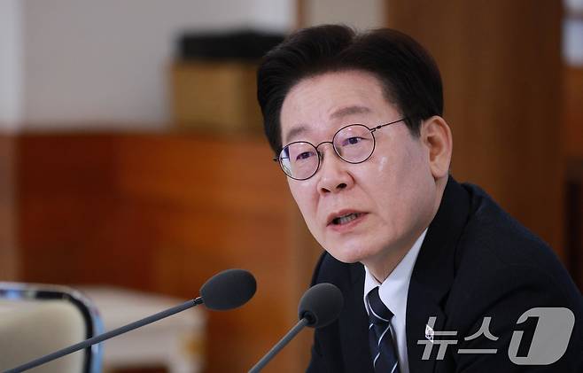이재명 대통령이 10일 청와대에서 열린 상생을 실천하는 기업인과의 대화에서 발언하고 있다. 2026.3.10 ⓒ 뉴스1 허경 기자
