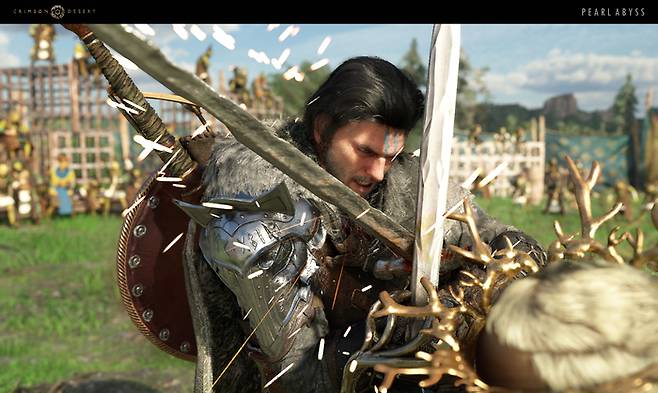 펄어비스가 오는 20일 출시하는 최고 기대작 ‘붉은사막’의 실제 플레이 이미지. 사진 | 펄어비스