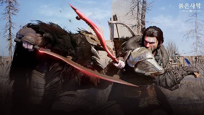 펄어비스가 오는 20일 출시하는 최고 기대작 ‘붉은사막’의 실제 플레이 이미지. 사진 | 펄어비스