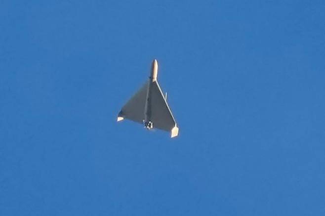 2020년 우크라이나 전쟁에 투입된 이란산 샤헤드 드론의 모습. AP연합뉴스