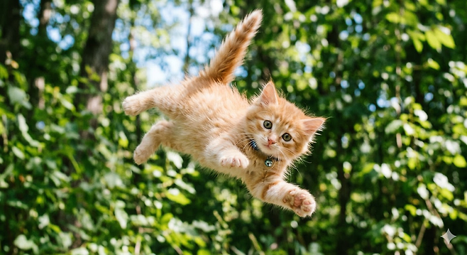 낙하하는 고양이 [구글 Gemini]