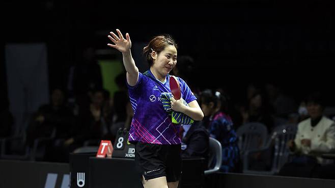 작년 프로탁구 왕중왕전 여자단식 우승을 차지한 이은혜