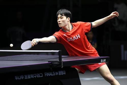 작년 프로탁구 왕중왕전에 나선 장우진 [한국프로탁구연맹 제공. 재판매 및 DB 금지]