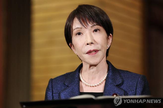 다카이치 사나에 일본 총리 [지지 AFP 연합뉴스 자료사진. 재판매 및 DB 금지]