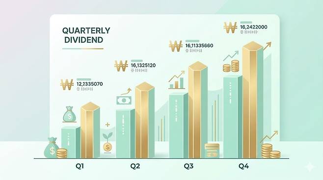삼성전자 2025년 분기별 배당금 추이와 특별배당 비교 인포그래픽