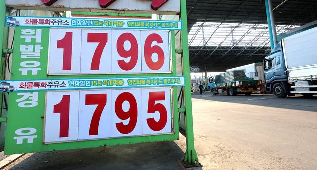 석유 최고가격제 시행, '휘발유 리터당 1796원'