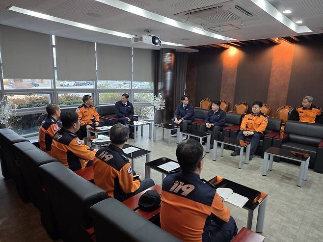 경상북도 소방본부는&nbsp; 한울원자력본부를 방문해 화재 안전 현장점검을 실시했다.사진=경북도 제공