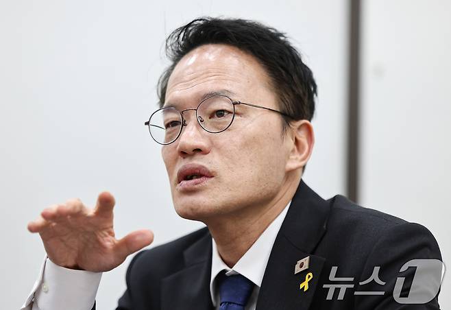 서울시장 예비후보인 박주민 더불어민주당 의원이 12일 서울 여의도 국회에서 뉴스1과 인터뷰를 하고 있다. 2026.3.12 ⓒ 뉴스1 김도우 기자