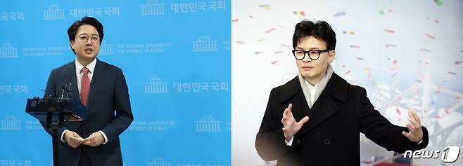 이준석 개혁신당 대표와 한동훈 전 국민의힘 대표. ⓒ 뉴스1 DB