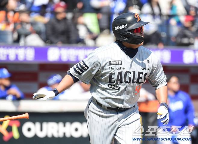 13일 대전 한화생명볼파크에서 열린 KBO리그 시범경기 한화와 삼성의 경기. 타격하고 있는 한화 강백호. 대전=송정헌 기자songs@sportschosun.com/2026.03.13/