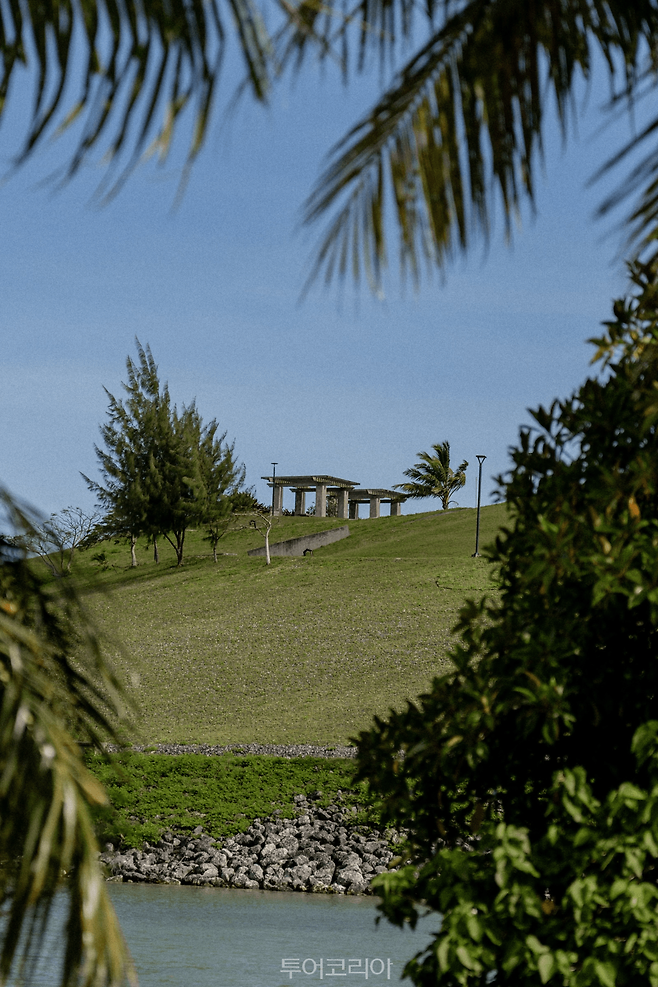 쉐이크아웃 런 코스로 지나게 되는 사이판 엘로이 S. 이노스 피스 파크(Eloy S. Inos Peace Park)./ 사진- 마리아나관광청