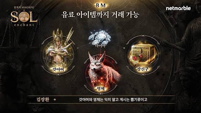 유료 아이템도 거래할 수 있다.