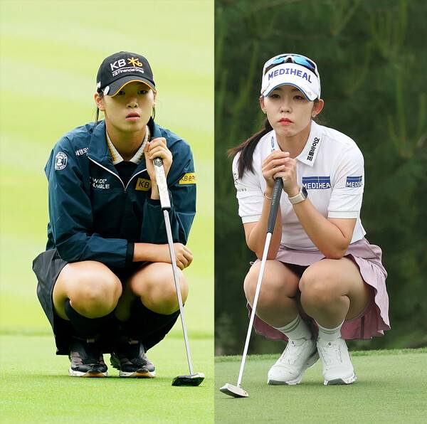 타이완여자프로골프(TLPGA) 투어와 일본여자프로골프(JLPGA) 투어가 공동 주관하는 2026년 타이완 폭스콘(홍하이) 레이디스 골프 토너먼트에 출전한 방신실, 배소현 프로. 사진제공=KLPGA (사진을 무단으로 사용하지 마십시오.)