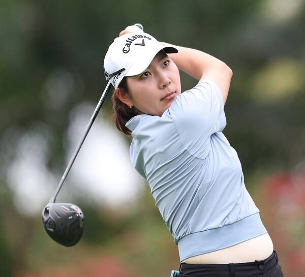 한국여자프로골프(KLPGA) 투어 2026시즌 첫 대회인 '신설 대회' 리쥬란 챔피언십에 출전한 박단유 프로가 1라운드에서 경기하는 모습이다. 사진제공=KLPGA (사진을 무단으로 사용하지 마십시오.)