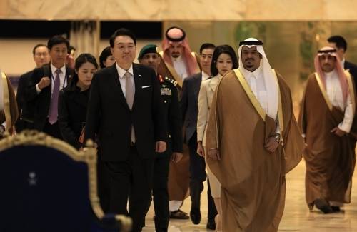 사우디아라비아를 국빈 방문했던 윤석열 전 대통령. [연합뉴스]